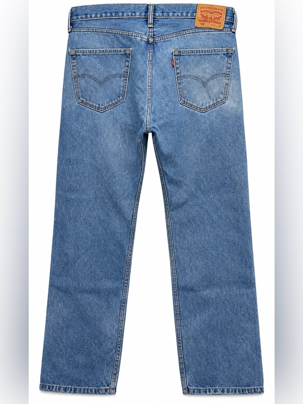 Levi’s 505 Jeans Mens 35x30 Blue Denim Regular Fit Straight Leg W35 L30